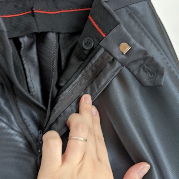 Men's suit & pants - 38R/32W - Grey/charcoal sheen - Picture 12 of 13